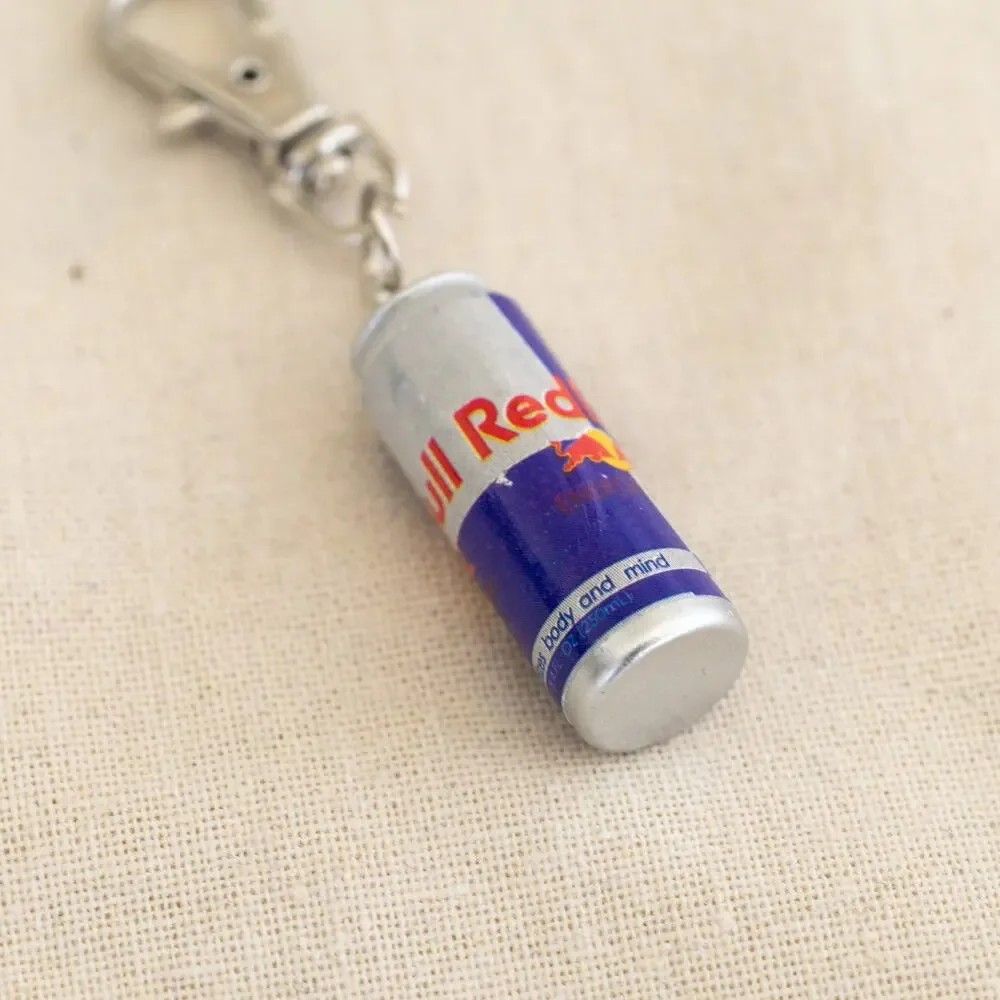 Y2K Red Bull Can Keychain – Mini Collectible, Lightweight, Brand New